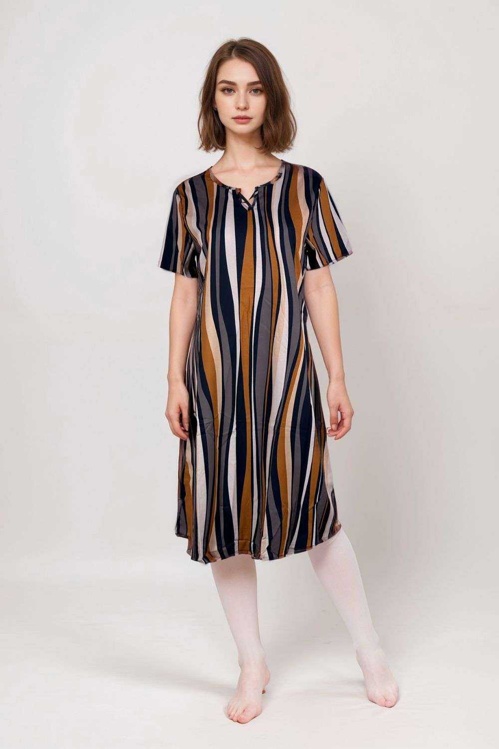 Multi Printed Midi Dress