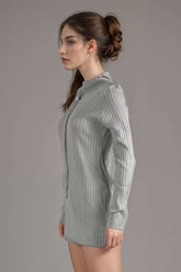 Women’s grey ribbed hoodie dress long sleeve knit sweater mini outfit