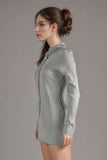 Women’s grey ribbed hoodie dress long sleeve knit sweater mini outfit