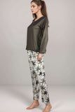 Satin Pyjama Top And Bottom Set